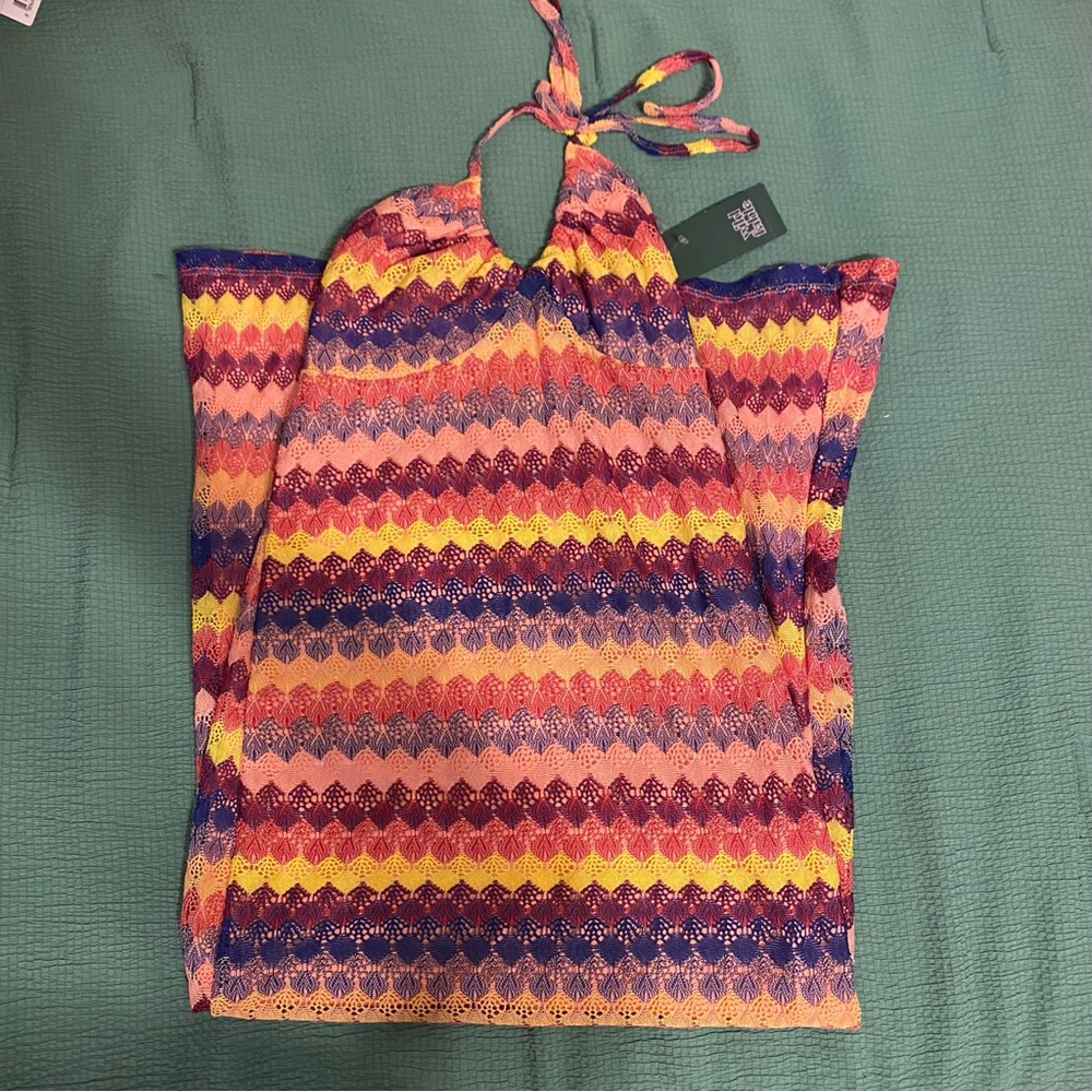 Maxi halter striped dress